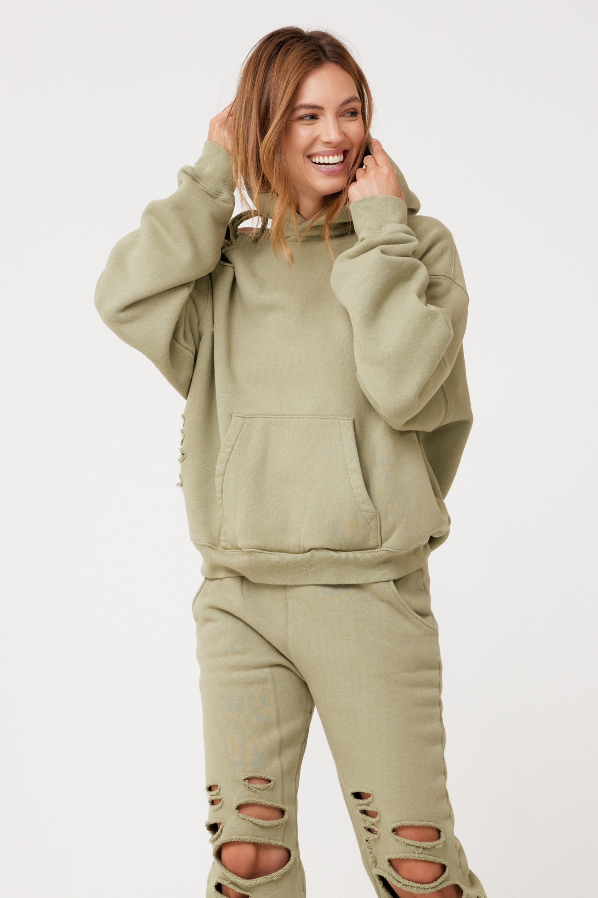み*こ様 PRIDE プライド ベージュ スウェット Kenzie Hoodie in Olive Jungle – Siwy