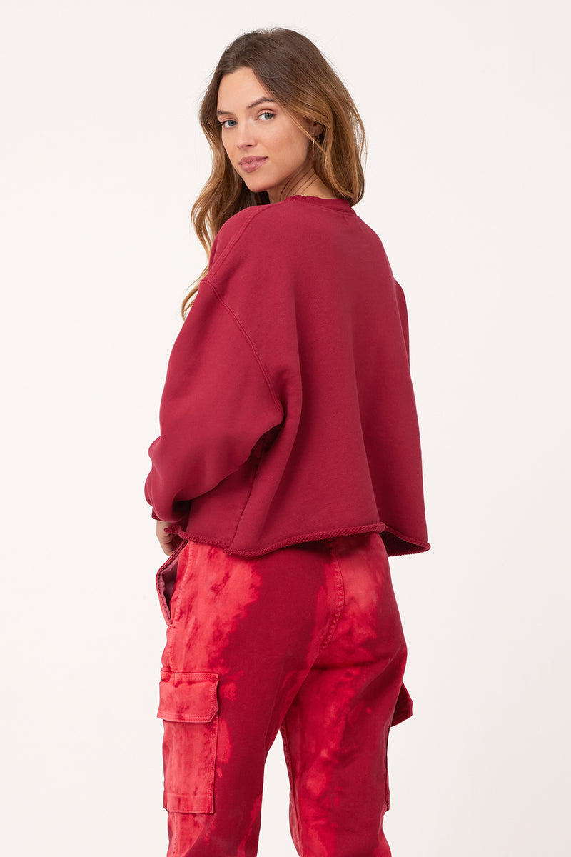 Magda Classic Fit Sweatshirt In Garnet