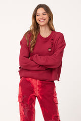 Magda Classic Fit Sweatshirt In Garnet