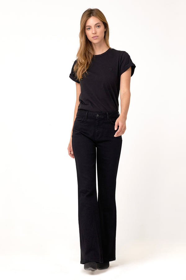 Belen High-Waisted Bootcut In Black Pencil