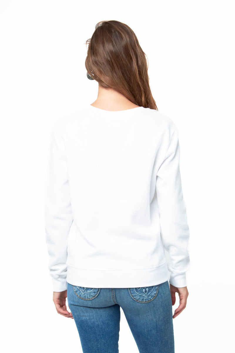 Manon Pullover In White Mona Star – Siwy