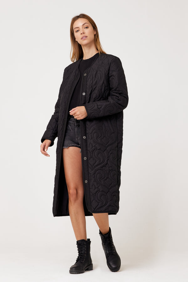 Alessi Coat in Midnight Heart