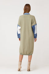 Floy Shirtdress in Olive Jungle