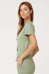 Melinda Tee In Olive Jungle