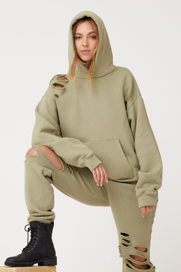 Kenzie Hoodie in Olive Jungle